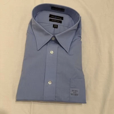 Statement Broadcloth Button Up Men Shirt Long Sleeve 18-18.5 XXL 34/35 - Image 1 of 4