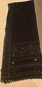Pakistani/Indian Women's Black Shawl with Stones  - Picture 1 of 6