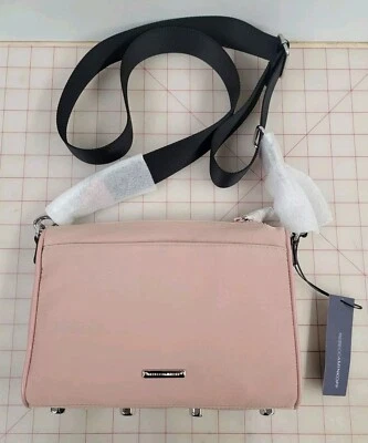 Bandolera de nailon Rebecca Minkoff Mini 5 cremalleras nueva con etiquetas en rosa vintage precio de venta sugerido por el fabricante 175 USD Foto 1 de 3