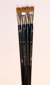 NEW! German Made Set of 4 size 20 Red Sable flat Brushes at less than $25. each - Picture 1 of 1