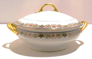 Antique Macy's Limoges France, Round Covered Vegetable Bowl - Picture 1 of 8