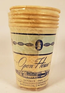 Vintage Dixie Paper Cups Lot x5, Advertising1949 Open House, Brampton ON  ADV1 - Picture 1 of 10