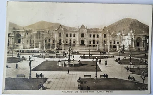 1940 RPPC GOV'T PALACE PALACIO DE GOBIERNO LIMA PERU US MILITARY CENSOR STAMP - Bild 1 von 2