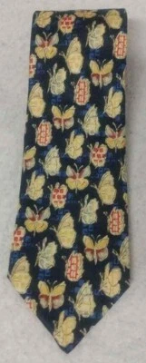 CORBATA DE SEDA CON ESTAMPADO DE MARIPOSAS ERMENEGILDO ZEGNA PARA HOMBRE Foto 1 de 4