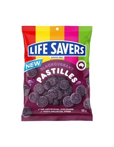 Lifesaver Blackcurrant Pastilles 180g x 12 - Picture 1 of 1