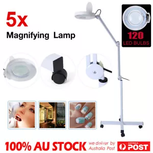 Daylight 120LED 5x Magnifying Magnifier Lamp Floor Stand Salon Spa Beauty Light - Picture 1 of 11