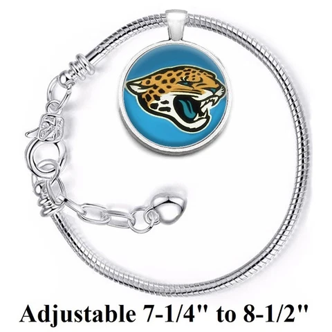 Jacksonville Jaguars Silver Womens Link Bracelet w Gift Pkg D10 Cover