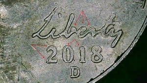 2018 D Jefferson Nickel US 5C ERROR COIN DOUBLE Date, LIBERTY & MONTICELLO N747 - Picture 1 of 4