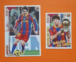 PANINI STICKERS LEO MESSI 2010-11 FC BALLON D’Or barcelona 4-117-118 no rookie