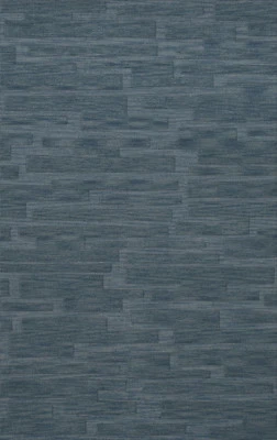 Blue Transitional Hand Hooked Squares Rectangles Boxes Area Rug Patchwork DV6 - Image 1 of 2