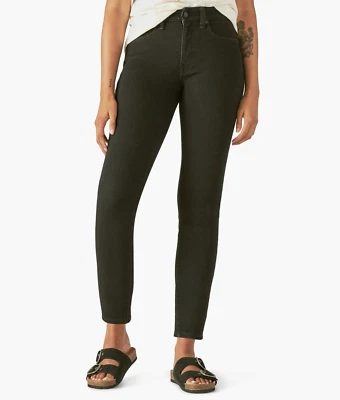 Pantalones de mezclilla ajustados con curvas de tiro alto negros Lucky Brand L86002 para mujer talla 14/32 A Foto 1 de 4