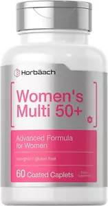 Women's Multivitamin 50 Plus 60 Coated Caplets Advanced Vitamin Formula Horbaach - Picture 1 of 9