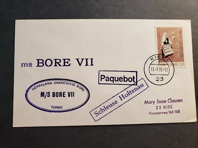 Finland Ship M/S BORE VII Naval Cover 1975 PAQUEBOT Cachet Kiel, Germany - Image 1 of 2