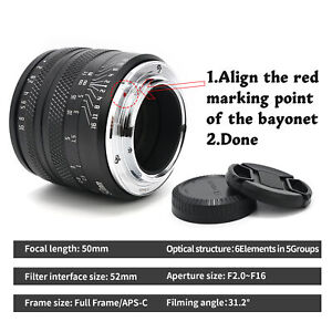 AstrHori 50mm F2.0 Full Frame Lens for Nikon Sony Fuji Leica Sigma Canon EF-M/RF