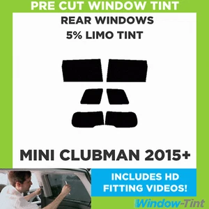 Pre Cut Window Tint for Mini Clubman 2015+ 5% Limo Black Rear Car Tinting Film - Picture 1 of 9