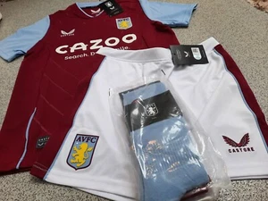 Castore Aston Villa Junior Kinderheim Komplettset 2022/23, Größe: 13-14 Jahre - Bild 1 von 14