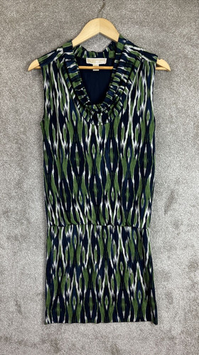 Michael Kors Vestito Donna Extra Small Verde Pullover Senza Maniche Elasticizzato 6441