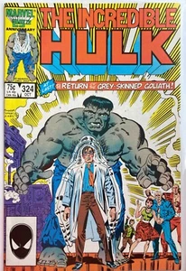 Marvel Comics Incredible Hulk #324 Copper Age 1986 Return of Grey Hulk - Picture 1 of 7