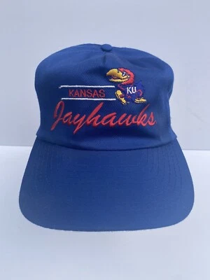 Винтажная вышитая бейсболка 90-х Kansas University Jayhawks водитель грузовика - Изображение 1 из 4