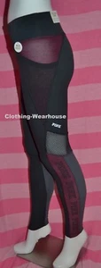 Victoria's Secret PINK Ultimate Fleece Lined Yoga Legging Dark Red Black Logo XS - Picture 1 of 6