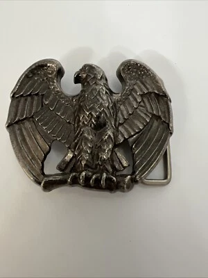 Hebilla de cinturón vintage Country Western vaquero o vaquera American Bald Eagle Avon Foto 1 de 4