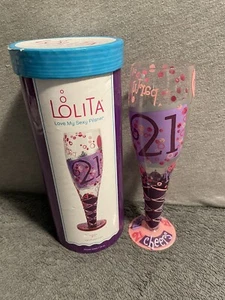 LOLITA LOVE MY SEXY PILSNER HAND PAINTED “21” w/box FREE SHIPPING - Picture 1 of 8