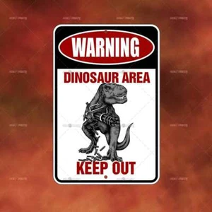 Dinosaurier Bereich Keep Out TRex Blechschild Zuhause Zimmer Wandbild Geschenk Deko lustig A1175 - Bild 1 von 1