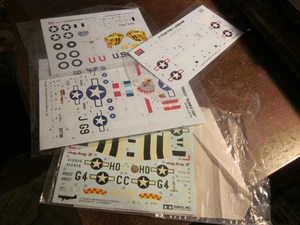 Konvolut 4.. 1/72 Decals für U.S. WW2 Jagdflugzeuge Neu - Bild 1 von 3