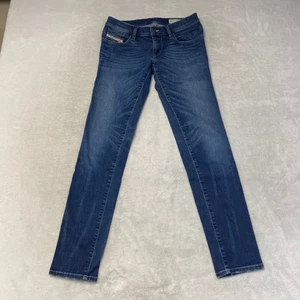 DIESEL Gettegg Slim Skinny Low Waist Blue Wash Stretch Jeans Womens Size 26 - Picture 1 of 8