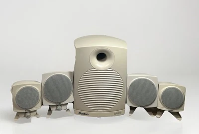 Boston Acoustics BA635 5 Piece Media Computer Speakers Set w Subwoofer, Works - Image 1 of 4