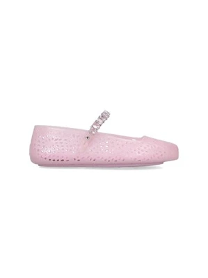 Jimmy Choo Mary Jane Jelly Ballerinas in Pink - Image 1 of 4
