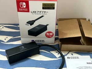 Nintendo Switch HORI LAN Adapter NSW-004 Wired Ethernet Japan Official Tested VG - Picture 1 of 13