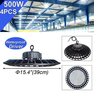 4 Pack High Bay Lighting 500W Ultra Bright for Industrial Warehouse Factory Shop - Picture 1 of 13