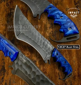 Cuchillo de supervivencia modelo # 5498 hecho a mano Full Tang 12C27 acero Bushcraft Tracker - Imagen 1 de 17