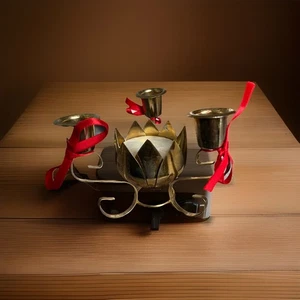 Messing Kerzenständer, gebraucht, Vintage, BB-1-1 - Bild 1 von 3