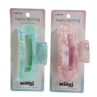 2 PACOTES de clipes de garra Scunci By Conair Hello Spring Collection - Imagem 1 de 4