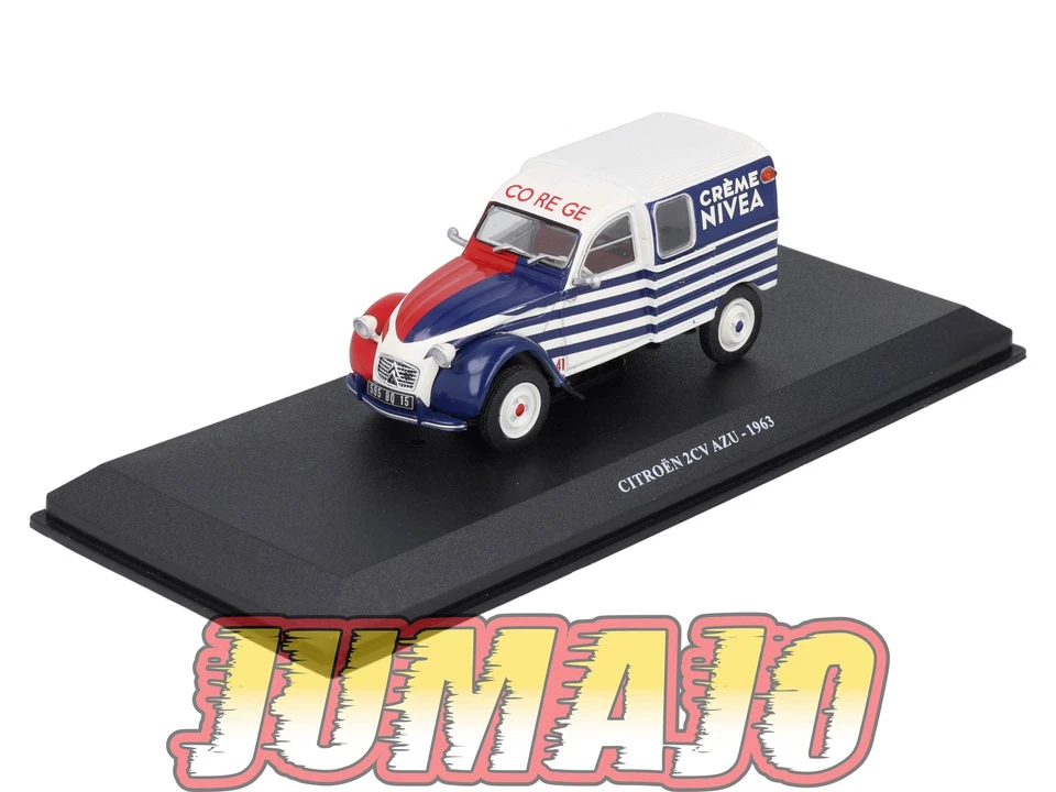 UTC17 Voiture 1/43 IXO Altaya Utilitaire CITROEN 2CV AZU 1963 Crème Nivea - Photo 1/4