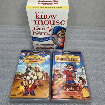 AN AMERICAN TAIL & FIEVEL GOES WEST-Digitally Restored Box Set of 2 VHS Tapes - Image 1 of 4