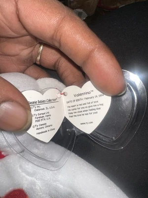 Ty 4058 Valentino Bear Beanie Baby 1993/1994 Foto 1 de 2
