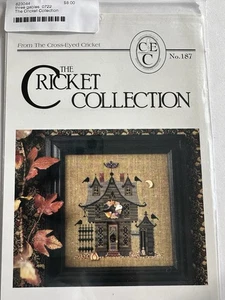 Cricket Collection Cross Stitch Chart Only Three Gables Halloween Haunted House - Picture 1 of 6