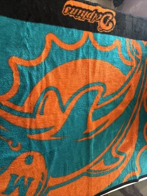 Manta de Colección Biederlack Miami Dolphins NFL Fútbol Envejecido Vellón 55x50 Foto 1 de 4