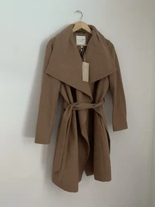 Nuevo con etiquetas Abrigo Tom Tailor Denim Mujer Camel Corbata Talla M Atemporal Elegante Dinero Antiguo - Imagen 1 de 15