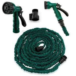 Expanding Expandable Flexible Garden Water Hose w Spray Nozzle 25, 50, 75, 100ft - Picture 1 of 3