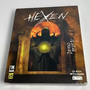 Hexen Beyond Heretic (PC, Big Box, 1996) CD-ROM Windows Raven id con póster - Imagen 1 de 12