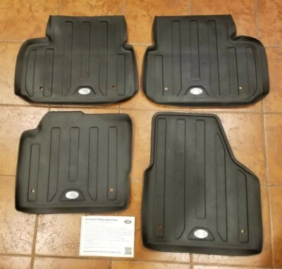 Land Rover VPLCS0281 1st & 2nd Row Rubber Floor Mat Set for Discovery Sport NEW - Image 1 of 4
