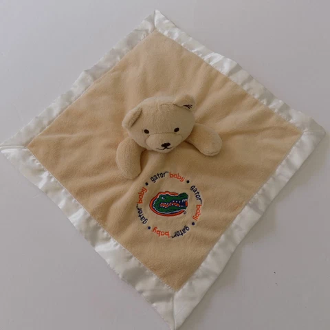 University of Florida Gators Tan Teddy Bear Baby Security Blanket Lovey Cover