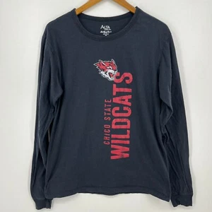 Chico State Wildcats Long Sleeve T-Shirt Men's Size L Black NCAA Alta Gracia - Picture 1 of 10