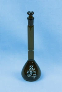 MATRAZ VOLUMÉTRICO ÁMBAR SIBATA 25 ml CLASE A - Imagen 1 de 1