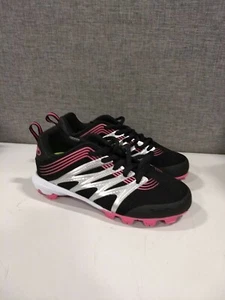 RAWLINGS Deuce Low Cut Baseball Cleats Black/Silver/ Pink Size C11 - Picture 1 of 2