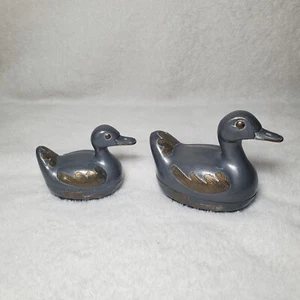 Vintage Chinese style Pewter Brass Duck Trinket Boxes Made in Hong Kong - Picture 1 of 12